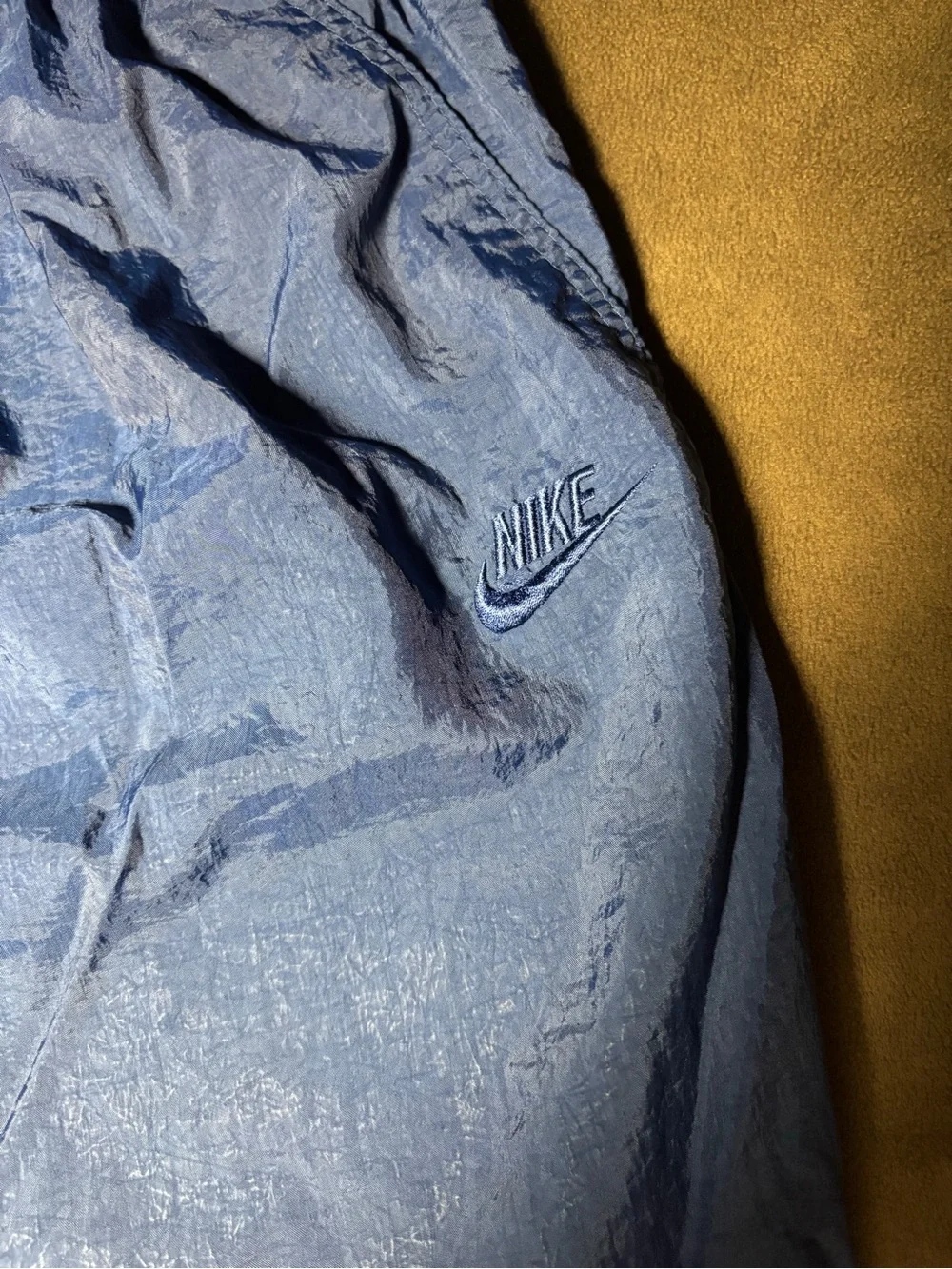 Nike Vintage Blue Nylon Track Pants – Size Medium